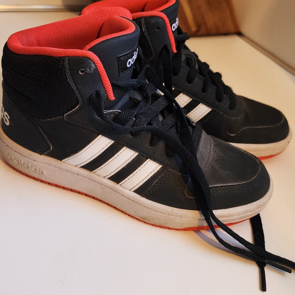 Adidas Kids Black and White Sneakers